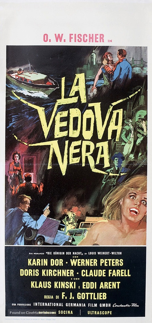 Das Geheimnis der schwarzen Witwe - Italian Movie Poster