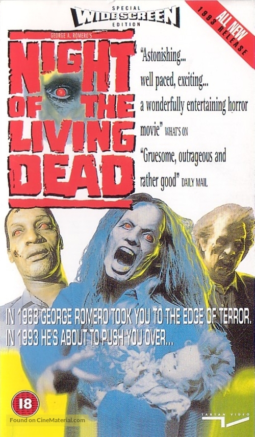 Night of the Living Dead - British VHS movie cover