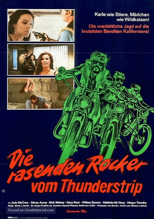 The Girls from Thunder Strip - German Movie Poster