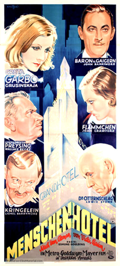 Grand Hotel - German Movie Poster