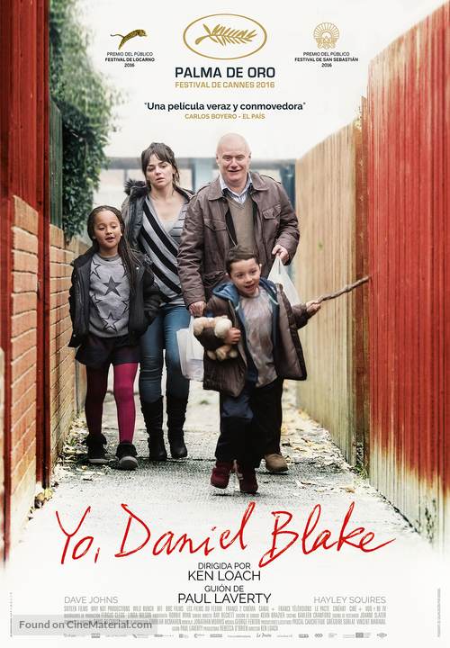 I, Daniel Blake - Spanish Movie Poster