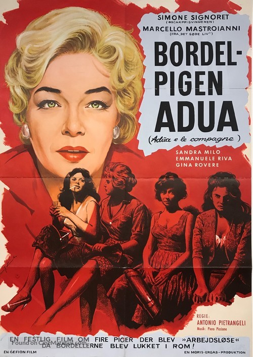 Adua e le compagne - Danish Movie Poster