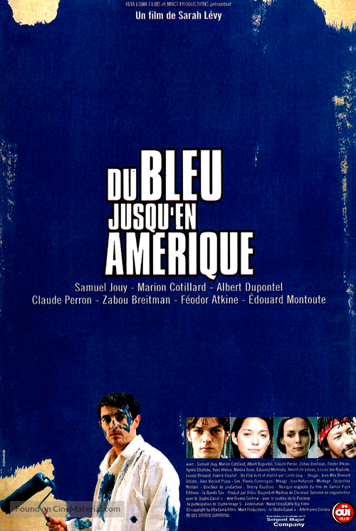 Du bleu jusqu&#039;en Am&eacute;rique - French Movie Poster