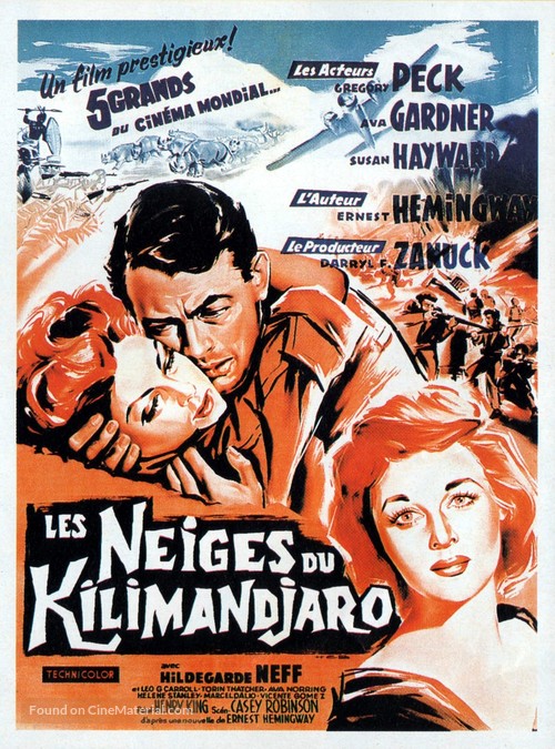 The Snows of Kilimanjaro - French Movie Poster