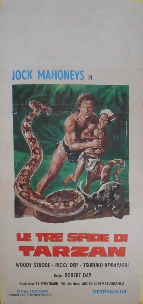 Tarzan&#039;s Three Challenges - Italian Movie Poster