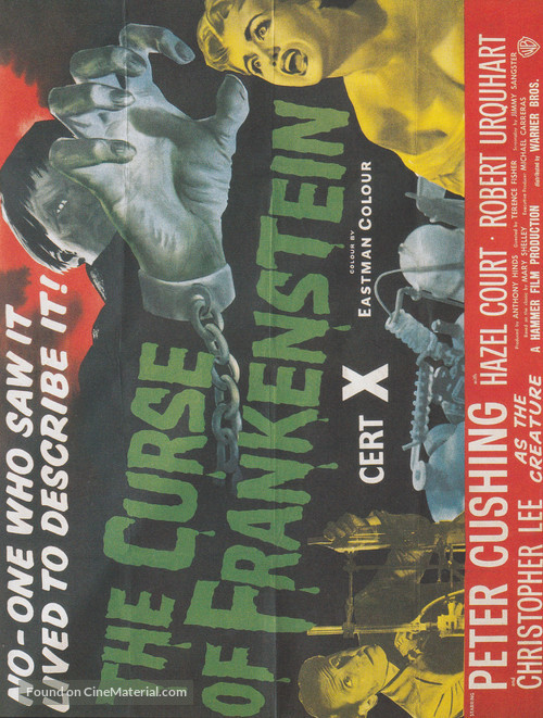 The Curse of Frankenstein - British Movie Poster