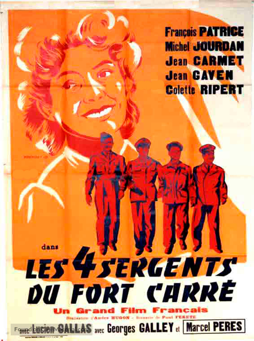 Les quatre sergents du Fort Carr&eacute; - French Movie Poster