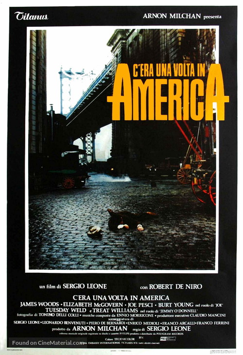 Once Upon a Time in America - Italian Movie Poster