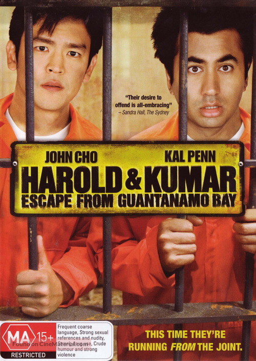 Harold &amp; Kumar Escape from Guantanamo Bay - Australian DVD movie cover