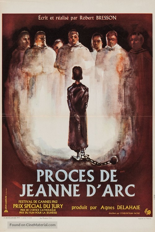 Proc&egrave;s de Jeanne d&#039;Arc - French Movie Poster