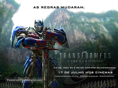 Transformers: Age of Extinction - Brazilian Movie Poster