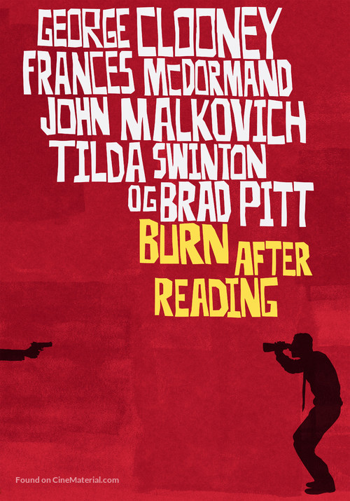Burn After Reading - Danish Movie Poster
