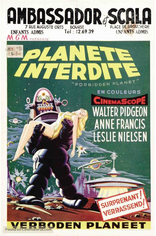 Forbidden Planet - Belgian Movie Poster