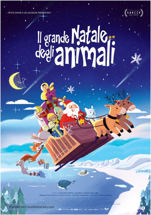 Animal Tales of Christmas Magic - Italian Movie Poster