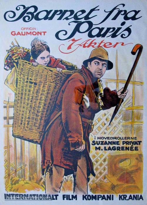 L&#039;enfant de Paris - Norwegian Movie Poster