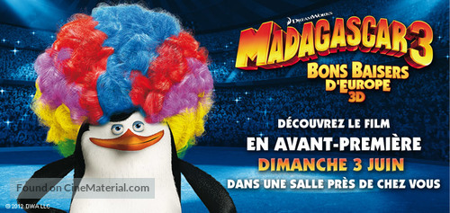 Madagascar 3: Europe&#039;s Most Wanted - French Movie Poster