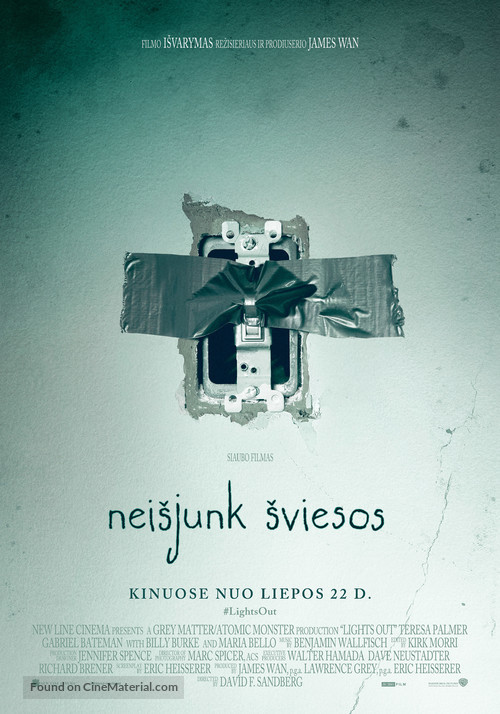 Lights Out - Lithuanian Movie Poster