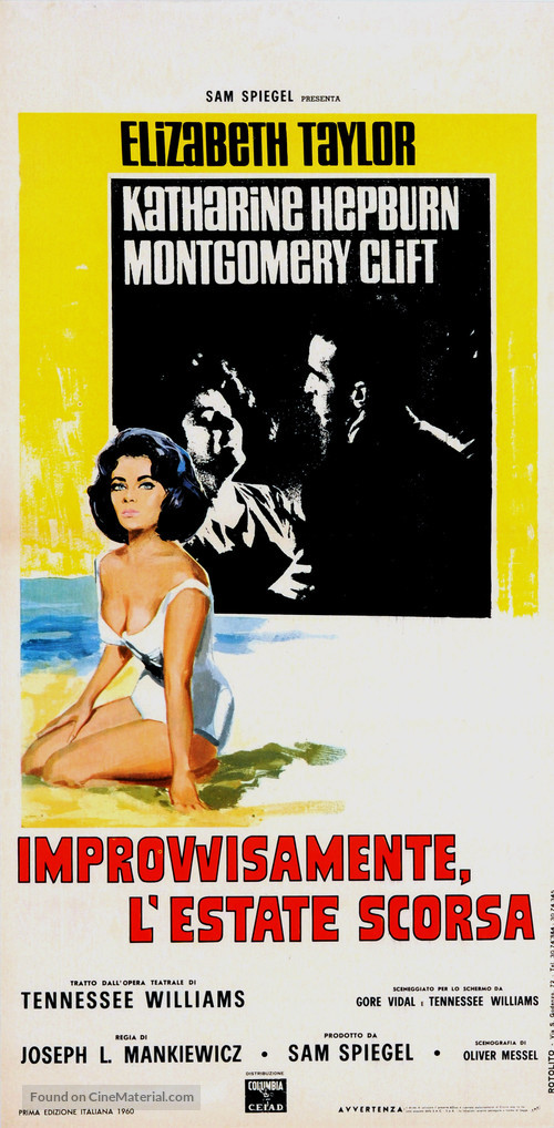 Suddenly, Last Summer - Italian Movie Poster