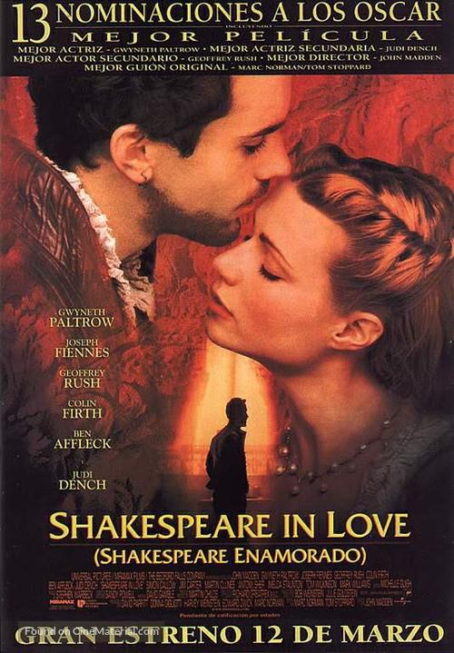 Shakespeare In Love - Spanish Movie Poster