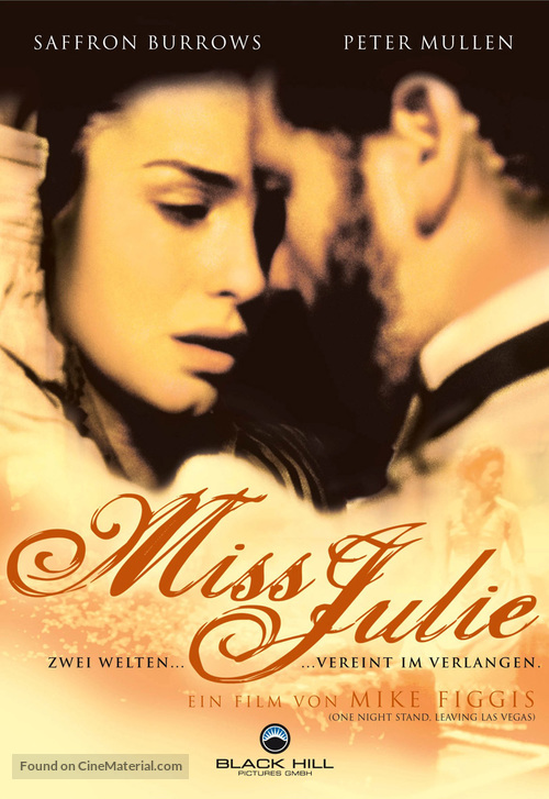 Miss Julie - German DVD movie cover