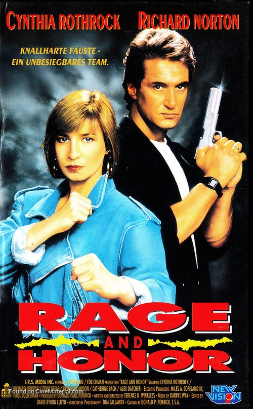 Rage and Honor - German VHS movie cover