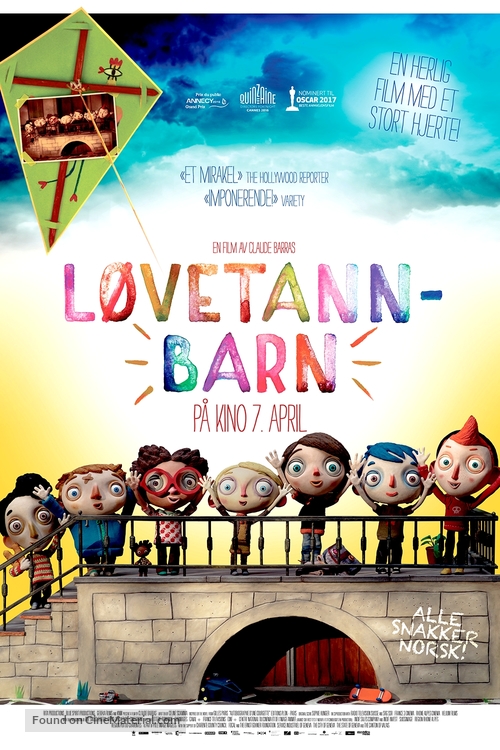 Ma vie de courgette - Norwegian Movie Poster