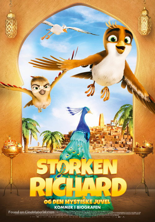 Richard the Stork and the Mystery of the Great Jewel - Danish Movie Poster