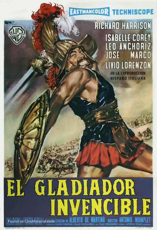 Gladiatore invincibile, Il - Spanish Movie Poster