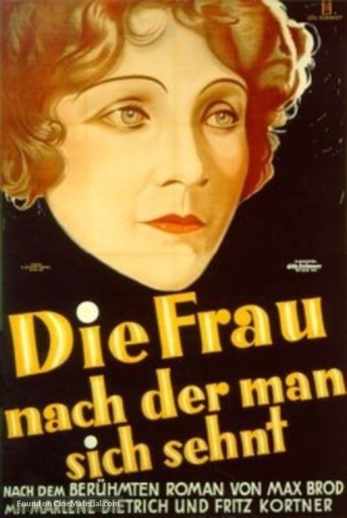 Die Frau, nach der man sich sehnt - German Movie Poster
