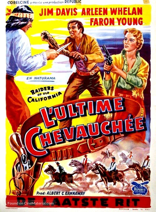 Raiders of Old California - Belgian Movie Poster