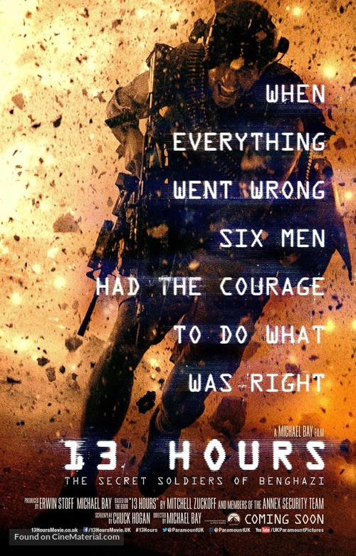 13 Hours: The Secret Soldiers of Benghazi - British Movie Poster