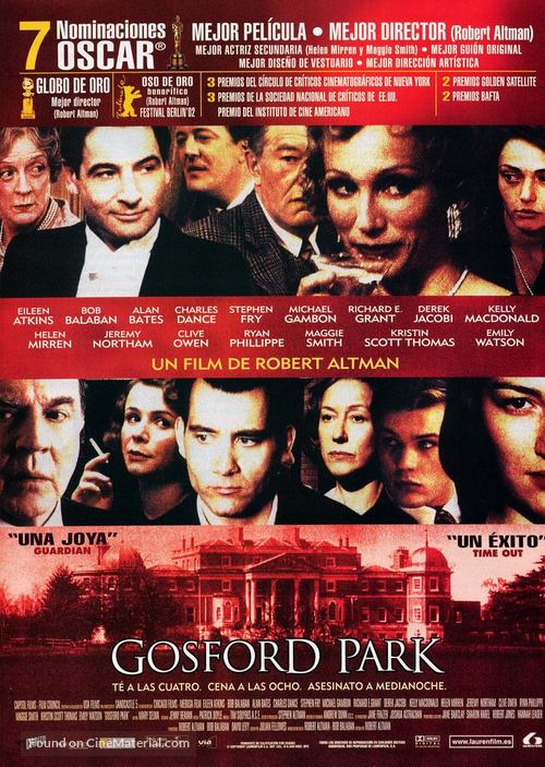 Gosford Park - Spanish Movie Poster