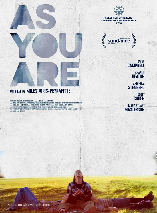 As You Are - French Movie Poster