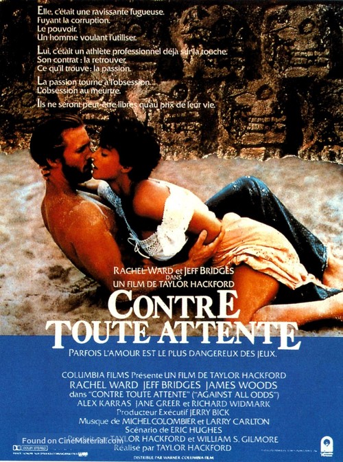 Against All Odds 1984 French Movie Poster