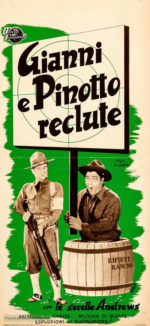 Buck Privates - Italian Movie Poster