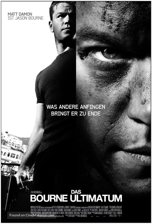 The Bourne Ultimatum - Swiss Movie Poster
