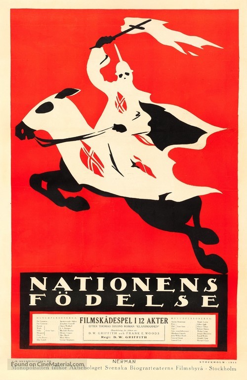 The Birth of a Nation - Swedish Movie Poster