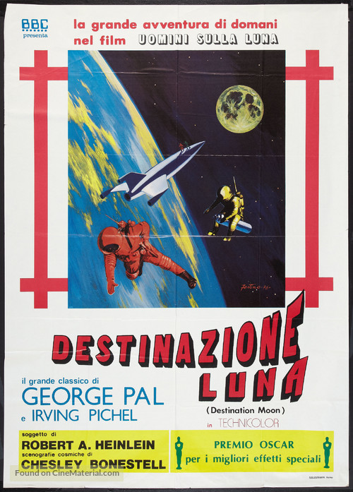 Destination Moon - Italian Re-release movie poster