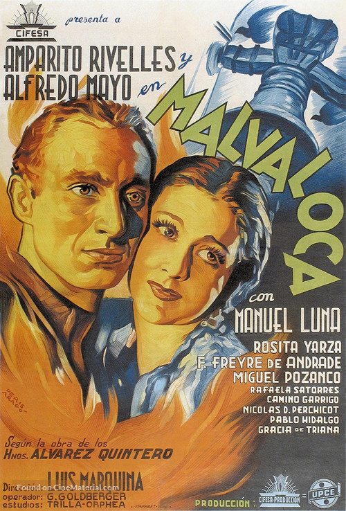 Malvaloca - Spanish Movie Poster