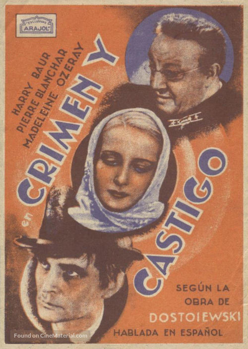 Crime et ch&acirc;timent - Spanish Movie Poster