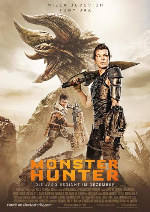 Monster Hunter - German Movie Poster