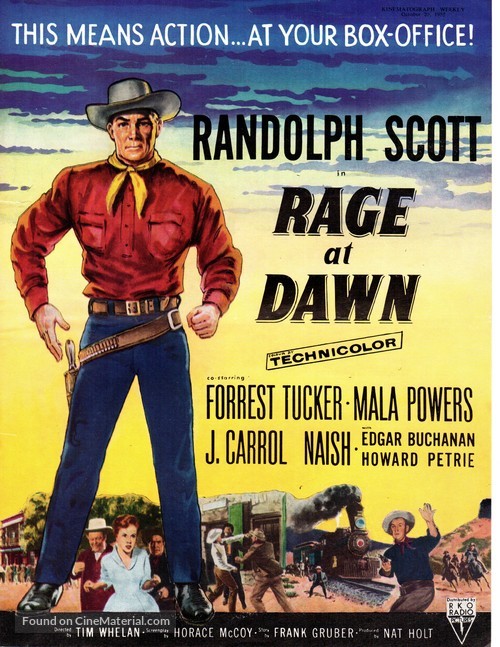 Rage at Dawn - British Movie Poster