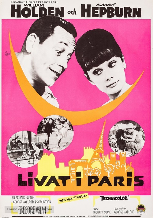 Paris - When It Sizzles - Swedish Movie Poster