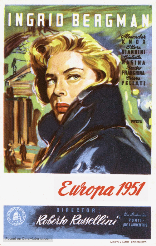 Europa &#039;51 - Spanish Movie Poster