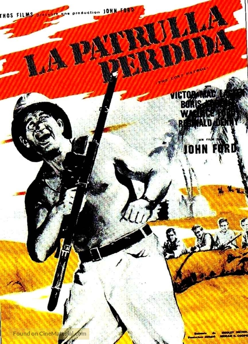 The Lost Patrol - Spanish poster