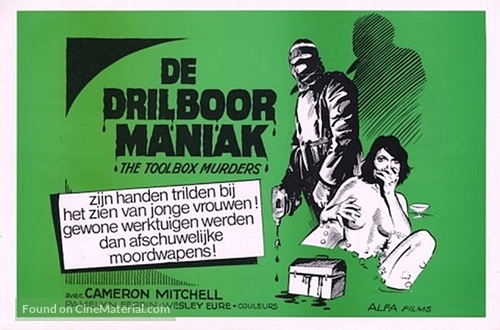 The Toolbox Murders - Belgian Movie Poster