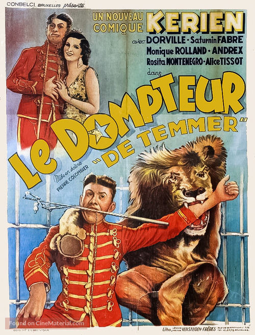 Le dompteur - Belgian Movie Poster