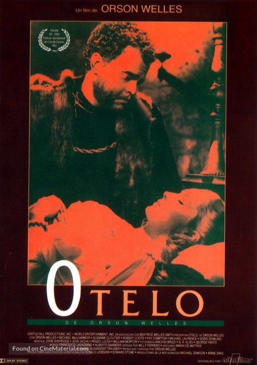 The Tragedy of Othello: The Moor of Venice - Spanish VHS movie cover