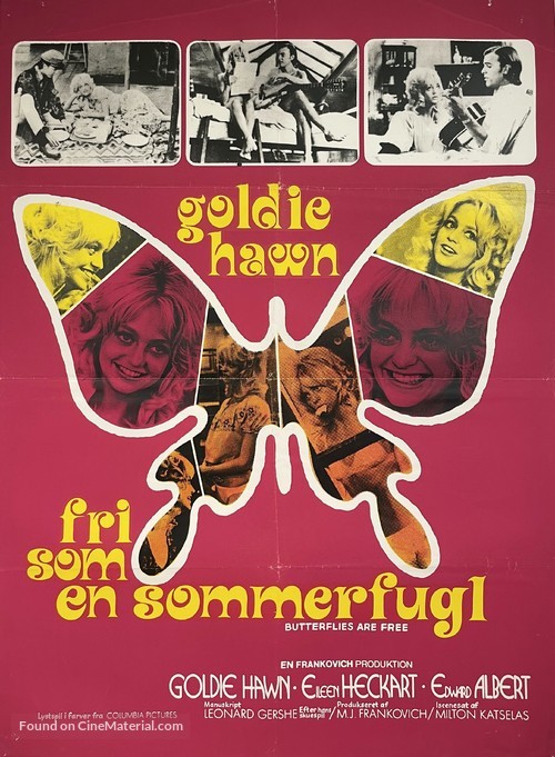 Butterflies Are Free - Danish Movie Poster