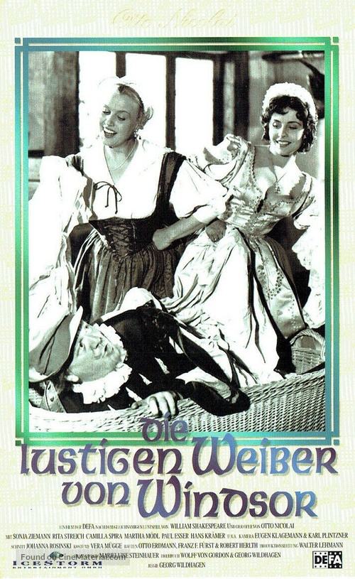 Die lustigen Weiber von Windsor - German VHS movie cover